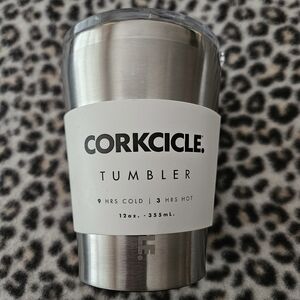 Corkcicle Silver 2112BS Brushed Stainless Steel Insulated Tumbler Cup, 12 oz NWT